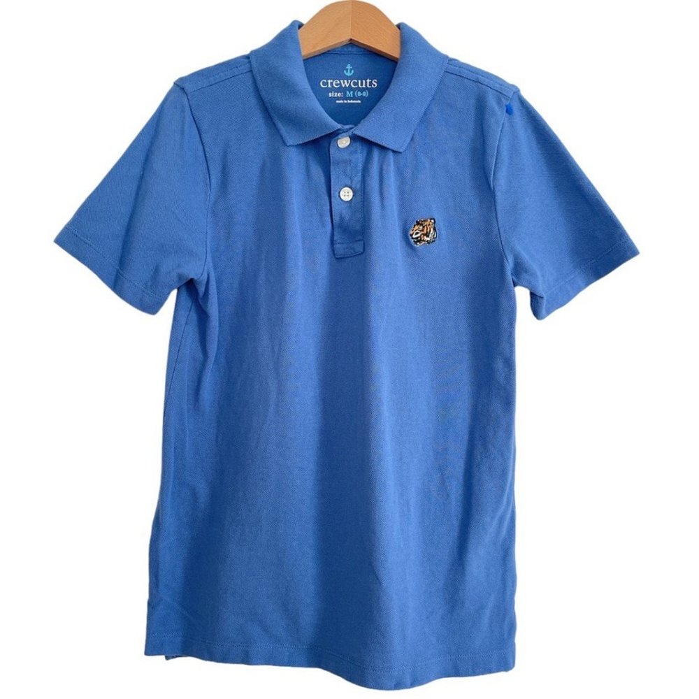 crewcuts Blue Polo with Tiger Aplique